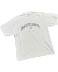 Balenciaga - Bb Logo Printed Used-Effect T-Shirt - Lyst