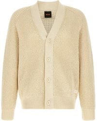 BOSS - Honeycomb Cardigan - Lyst