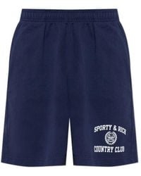 Sporty & Rich - Elastic-Waist Shorts - Lyst