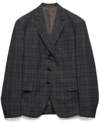 Prada - Single-Breasted Prince Of Wales Checked Wool Jacket - Lyst