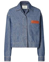 Fendi - Chambray Short Jacket - Lyst