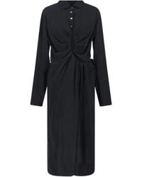 Maison Margiela - Knot Detail Shirt Dress - Lyst