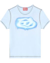 DIESEL - Fitted Crop T-Shirt - Lyst