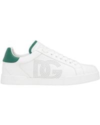 Dolce & Gabbana - Portofino Leather Low-Top Sneakers - Lyst