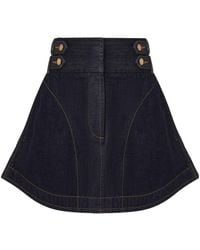 Zimmermann - Zim Denim Cargo Mini Skirt Night Sky - Lyst