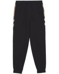 Burberry - Check Patterned Track Pants - Lyst