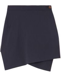 Vivienne Westwood - Infinity Asymmetric Wool-Twill Mini Wrap Skirt - Lyst