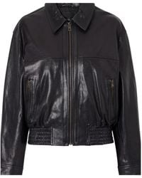 Nili Lotan - Cropped Leather Jacket - Lyst