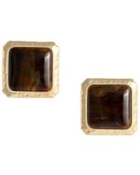 Self-Portrait - Hammered Enamel Stud Earrings - Lyst
