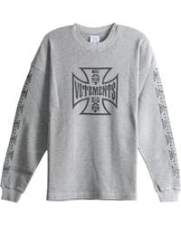 Vetements - Big Biker Cross Graphic-Print Waffle-Knit T-Shirt - Lyst
