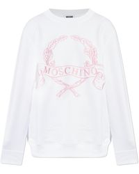 Moschino - Logo Embroidered Crewneck Sweatshirt - Lyst