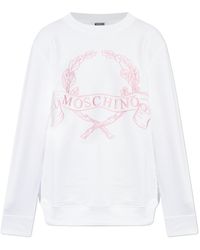 Moschino - Logo Embroidered Crewneck Sweatshirt - Lyst