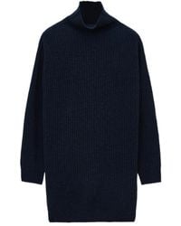Lemaire - High-Neck Chunky Knitted Midi Dress - Lyst