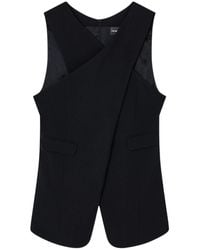 Emporio Armani - Cross-Back Sleeveless Top - Lyst