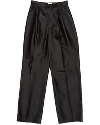 Bottega Veneta - Shiny Wide-Leg Leather Pants - Lyst