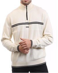 BOSS - K Zone Quarter-Zip Sweater - Lyst