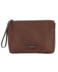 Gianni Chiarini - Nora Pouch Ostrich-Effect Clutch Bag - Lyst