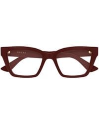 Gucci - Eyewear Square Frame Glasses - Lyst