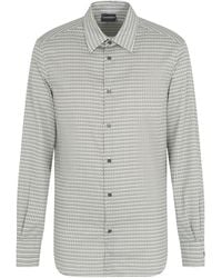 Emporio Armani - Geometric-Print Shirt - Lyst