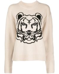 KENZO - Tiger Head-Motif Wool Jumper - Lyst