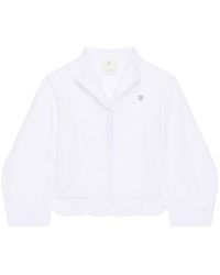 Givenchy - Logo Plaque Collared Shirt - Lyst