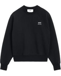 Ami Paris - Logo Printed Crewneck Sweatshirt - Lyst