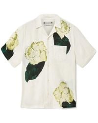 AllSaints - Nouvelle Short Sleeve Linen Blend Shirt - Lyst