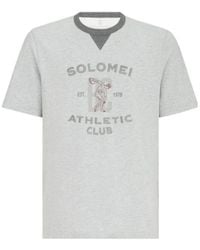 Brunello Cucinelli - Cotton-Jersey Crew-Neck T-Shirt With Print - Lyst