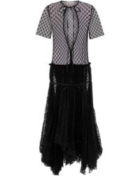 JW Anderson - Jw Anderson Mixed Lace Long Dress - Lyst