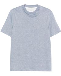 Brunello Cucinelli - Straight Hem Cotton T-Shirt - Lyst