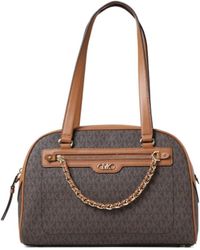 Michael Kors - Logo Zipper Shoulder Bag - Lyst