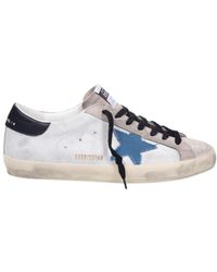 Golden Goose - Super-Star With Light Canvas Star And Leather Heel Tab - Lyst