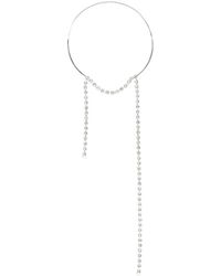 MM6 by Maison Margiela - Logo Engraved Embellished Necklace - Lyst
