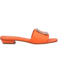 Roger Vivier - Logo-Engraved Open-Toe Mules - Lyst