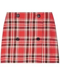 Acne Studios - Check-Pattern Miniskirt - Lyst