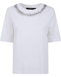 Seventy - Embellished Crew Neck T-Shirt - Lyst