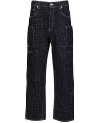 KENZO - Weave Denim Cargo Jeans - Lyst