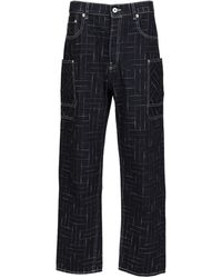KENZO - Weave Denim Cargo Jeans - Lyst