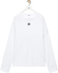 Loewe - Embroidered Anagram-Motif T-Shirt - Lyst