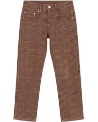 R13 - Checked Straight-Leg Jeans - Lyst