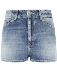 Dondup - Logo Logo Denim Shorts - Lyst