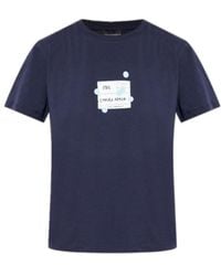 Emporio Armani - Graphic Patterned Crewneck T-Shirt - Lyst