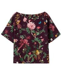 La DoubleJ - Floral Short-Sleeve Blouse - Lyst
