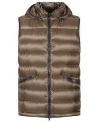 Herno - Hooded Zip-Up Down Vest - Lyst
