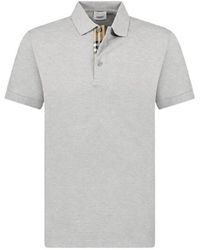 Burberry - Cotton Solid-Color Single-Breasted Short-Sleeve Polo Shirt - Lyst