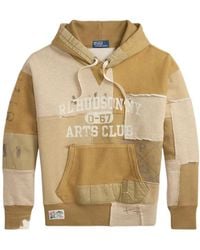 Polo Ralph Lauren - Patchwork-Design Drawstring Hoodie - Lyst