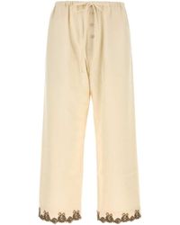 Bode - Laurelist Embroidered Wool Casual Pants - Lyst