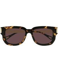 Chloé - Chloé Eyewear Square Frame Sunglasses - Lyst