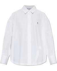 The Attico - The Logo Detail Button-Up Shirt - Lyst