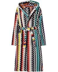 Missoni - Hooded Striped Cotton-Terry Robe - Lyst